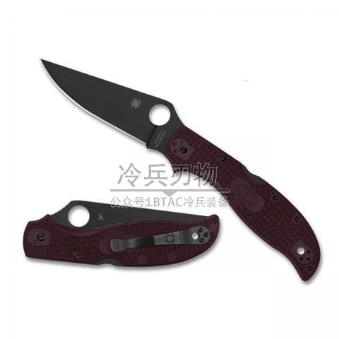 美国蜘蛛 C258 FRN轻量勃艮第酒红色柄背锁平刃大折（CTS-PD#1 黑刃）Stretch™2 XL Lightweight