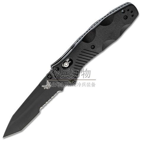 美国蝴蝶 583 弹幕T头 黑色半齿快开折（154CM 涂层）Barrage Tanto