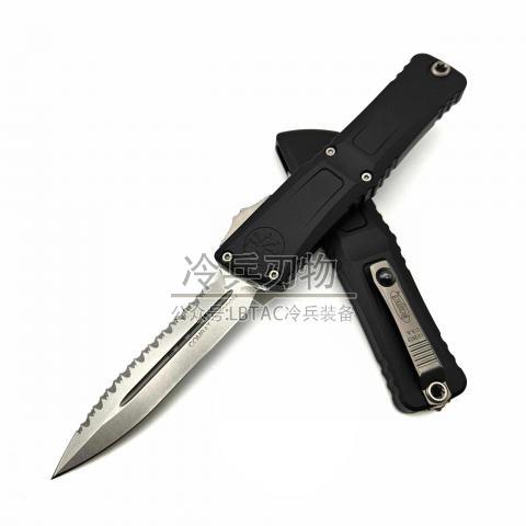 美国微技术 大龙三代双锋单边齿 石洗 Combat Troodon Generation III D/E Full Serrated Stonewash