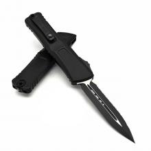 美国微技术 大龙三代双锋单边齿 战术版 全黑配色 Combat Troodon Gen III D/E Serrated Black