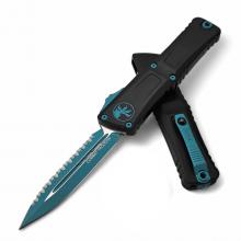 美国微技术 大龙三代双锋单边齿 绿松石配色 Combat Troodon Gen III D/E Full Serated Turquoise Standard