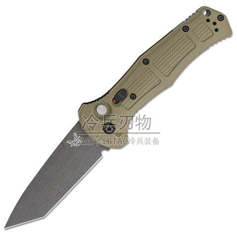 美国蝴蝶 9071 游骑兵绿柄黑Tanto 全刃折（CPM- D2 Cobalt Black粉末涂层）Claymore