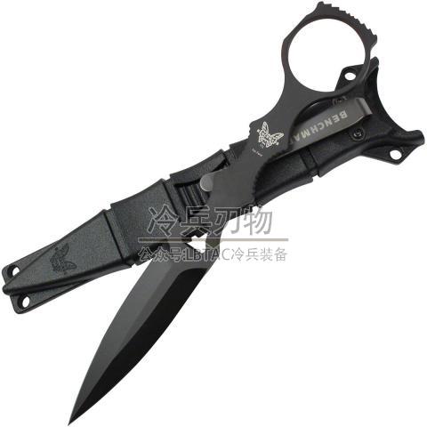 美国蝴蝶 176 黑色刃黑色鞘双锋手C SOCP®DAGGER