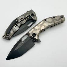 美国异教徒 美杜莎火焰钛柄手动折 Folding Knife Flamed Titanium 3.25