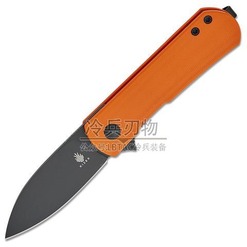 Kizer 凯泽 V3525 约克夏 橙色G10柄线锁 鱼鳍快开折（Nitro-V 黑色水滴头）Yorkie