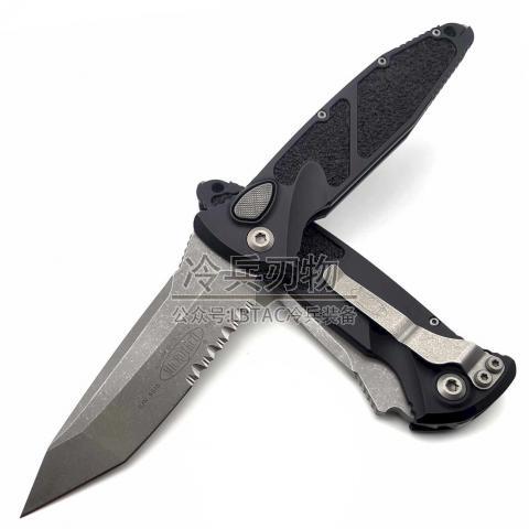 美国微技术 海豹精英T头半齿侧跳 黑柄 天启 Socom Elite Auto Apocalyptic Standard Partial Serrated