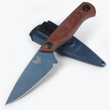 美国蝴蝶 203 达契亚棕色帆布米卡塔柄户外小直 Dacian-Brown Canvas Micarta