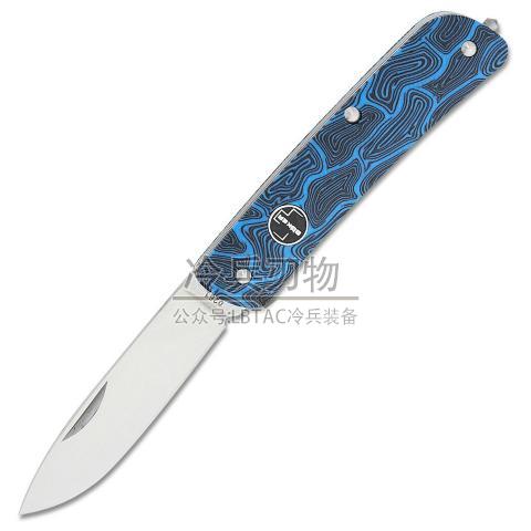 德国博客Plus 技术工具 蓝色大马士革纹路G10折（D2）Tech Tool Blue Damast G10 slipjoint