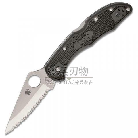 美国蜘蛛 C11 德里卡4 黑色FRN轻量柄 背锁战术折（VG10 全齿）Delica®4