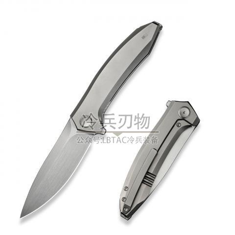 We Knife Acuminal 珠光钛柄鱼鳍快开折（Vanax 手工打磨）