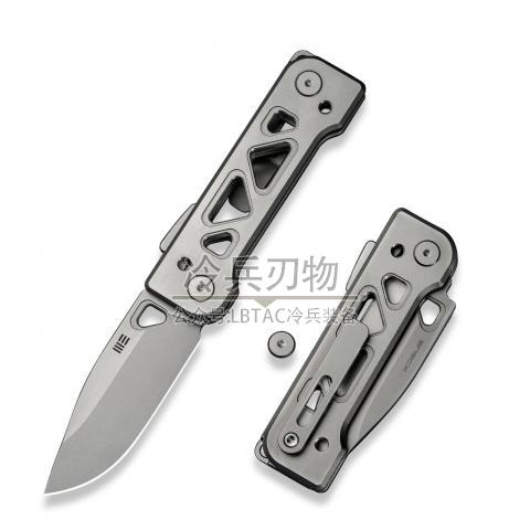 We Knife Tyro 灰色钛柄Superlock（CPM-20CV 石洗）