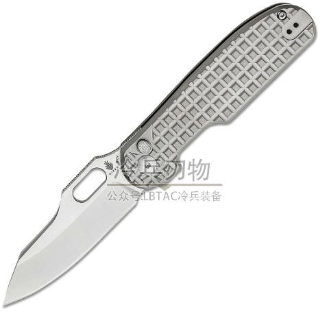 Kizer 凯泽 灰色网格钛柄按钮锁快开折（CPM-20CV）Cormorant