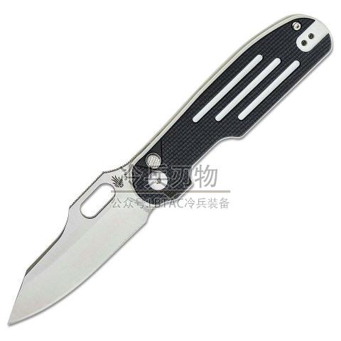 Kizer 凯泽 黑白色G10柄按钮锁快开折（CPM-20CV）Cormorant