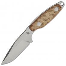 Kizer&Derek Sharon 自然色米卡塔柄小直附kydex鞘（154CM 石洗）Vanguard Muskrat