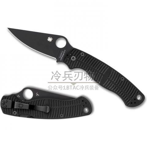 美国蜘蛛 C81 美国君用伞兵折 黑G10条纹柄 Compression锁（CPM-MagnaCut DLC黑刃）Para Military®2