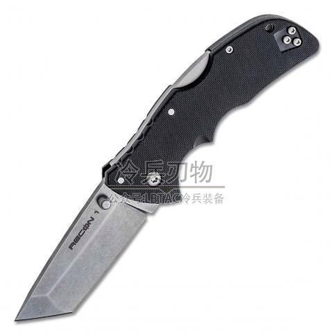 美国冷钢 侦察兵迷你T头石洗背锁战术折（AUS-10A）Mini Recon I Tanto