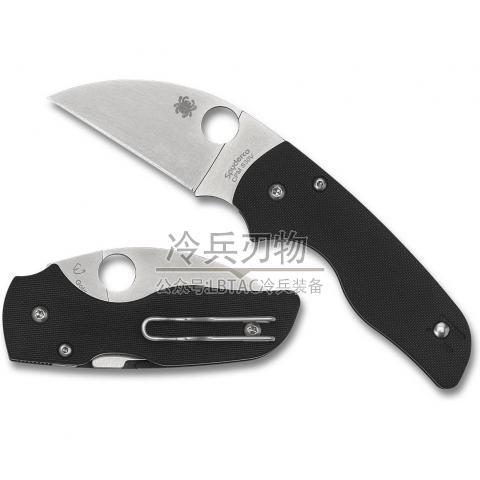 美国蜘蛛 C230 黑色G10柄 Compression锁Wharncliffe羊蹄刃折（CPM-S30V 锻面）Lil' Native®