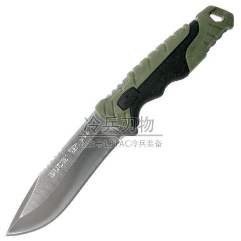 美国巴克 658 追击者小号 绿色FRN柄直（420HC）Pursuit Small Green